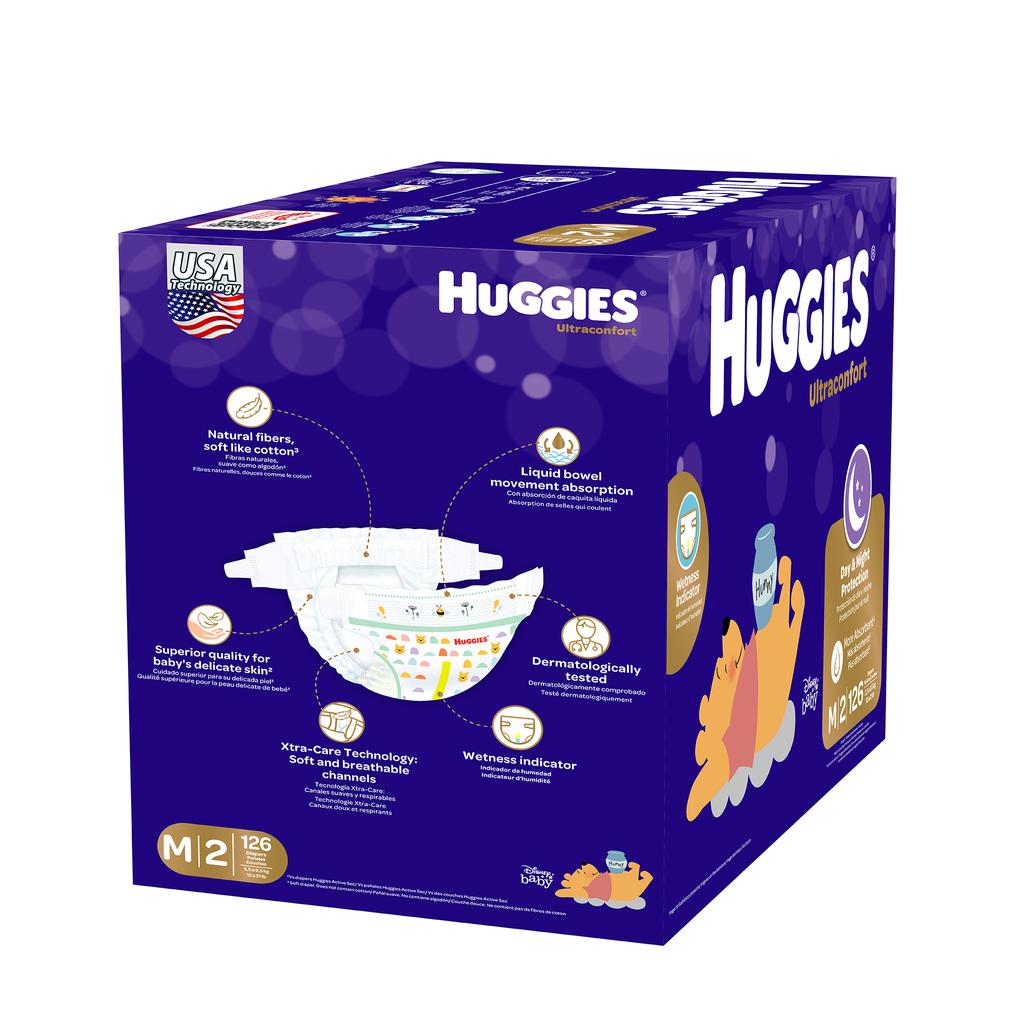 Huggies UltraConfort Pañales Talla M / 2 / 126 Unidades