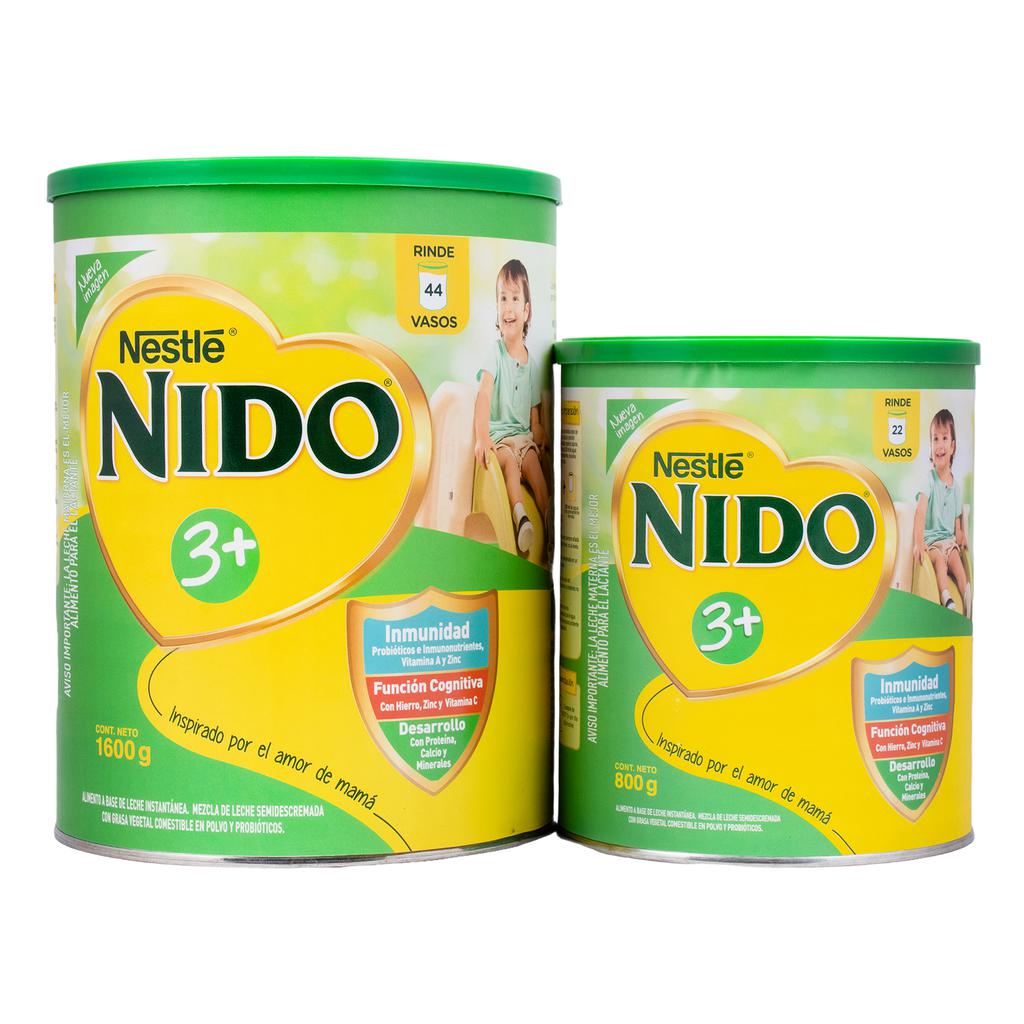 Nestlé Nido Alimento a Base de Leche Instantánea 1.6 kg + 800 g