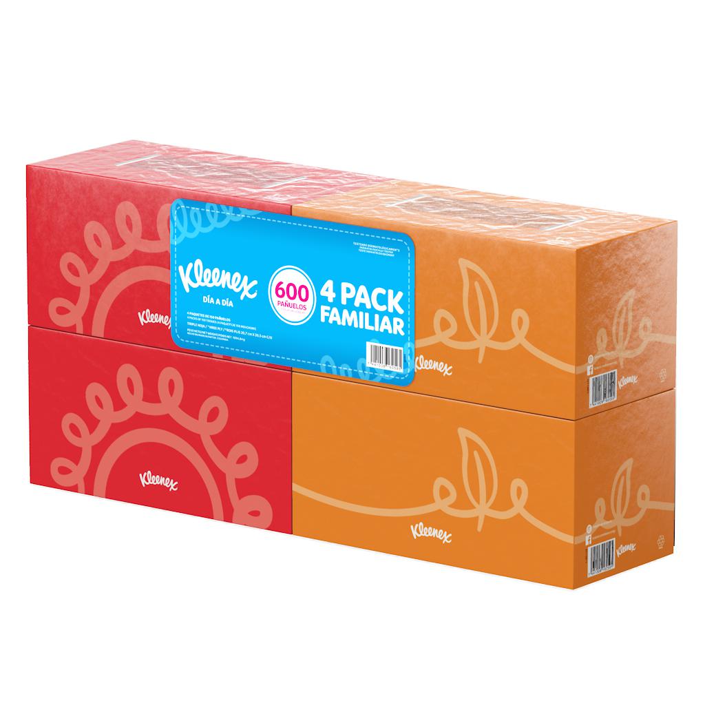 Kleenex Pañuelos Desechables 4 Unidades / 150 Hojas