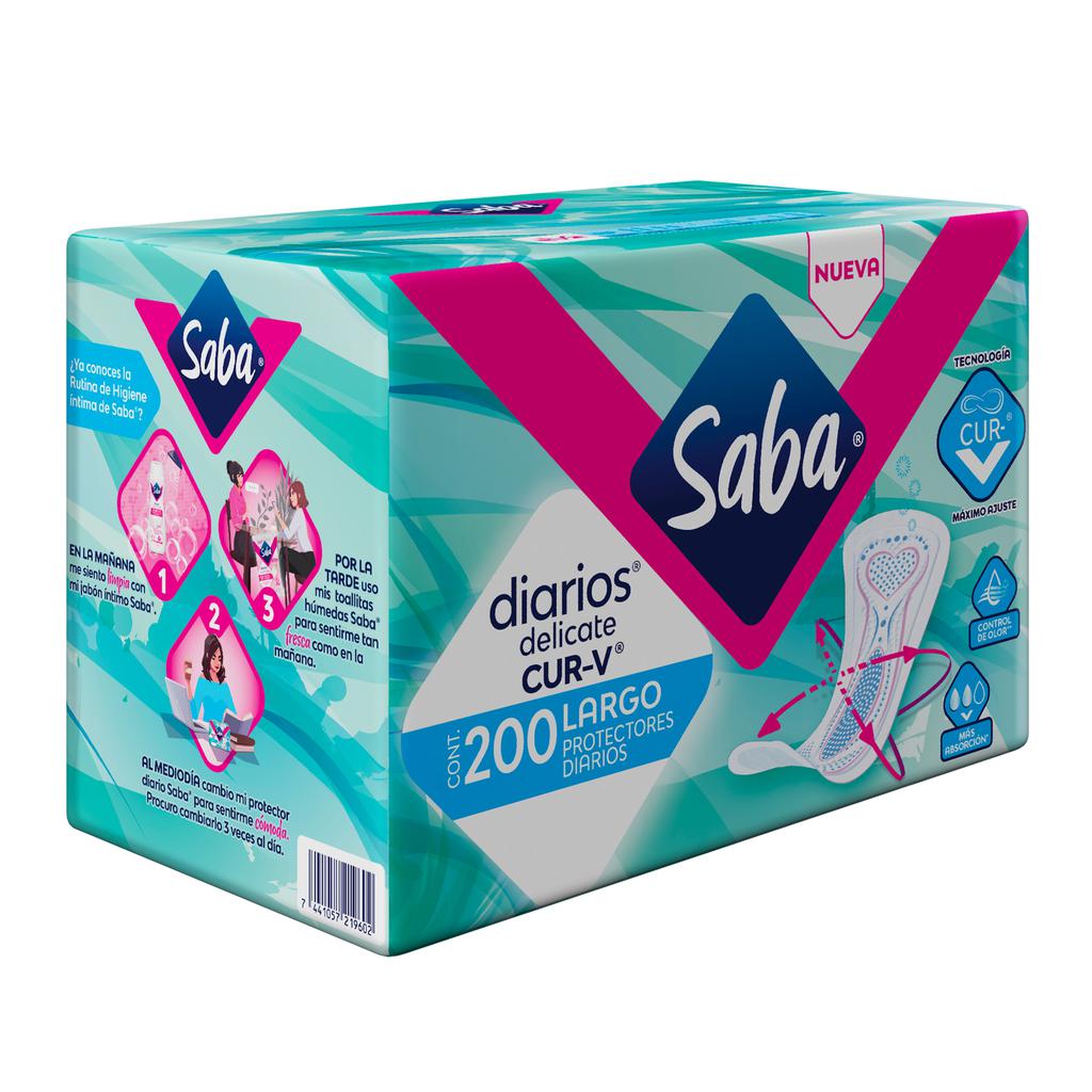 Saba Protectores Diarios Cur-V 200 Unidades