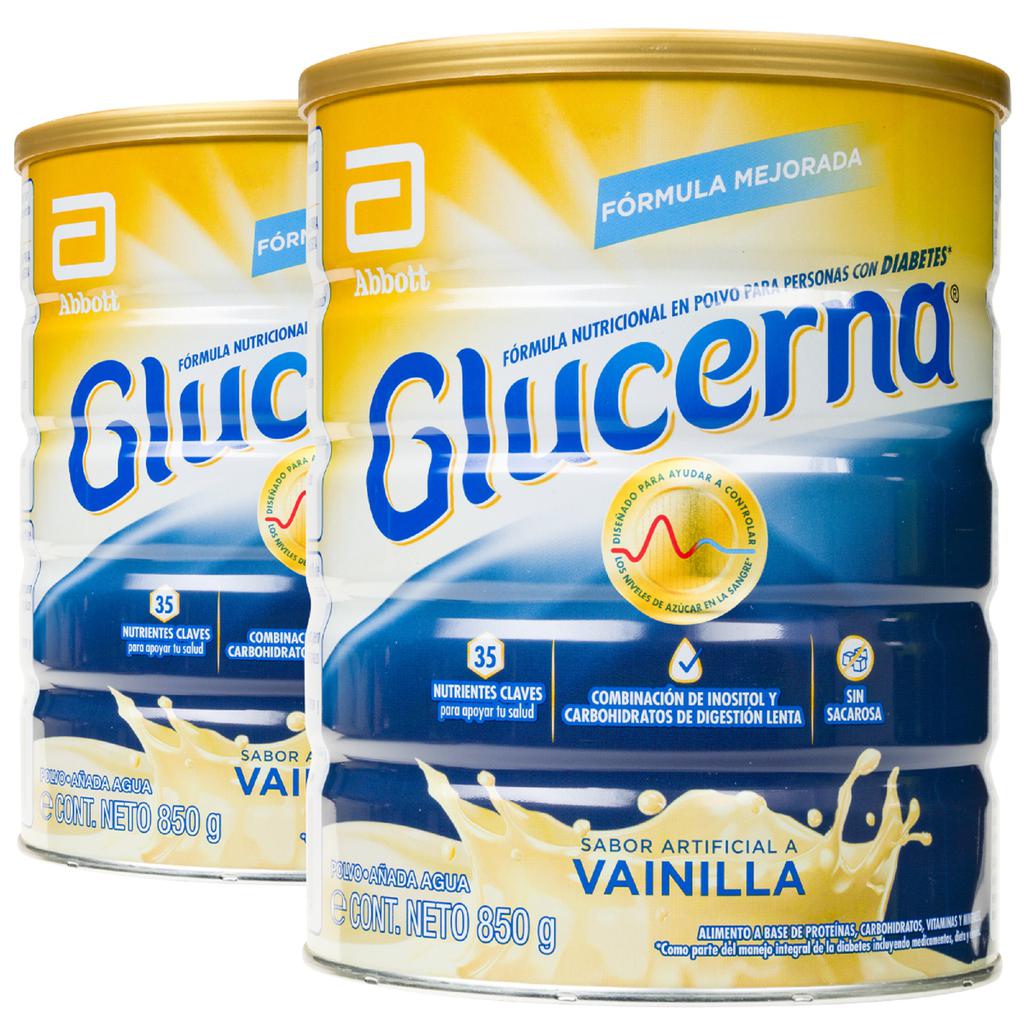 Glucerna Suplemento Alimenticio Diabetes Sabor Vainilla 2 Unidades / 850 g
