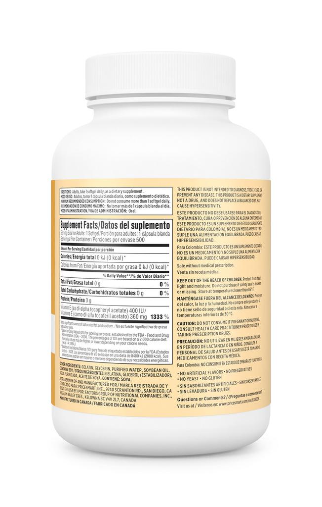 Member's Selection Vitamina E 500 Unidades