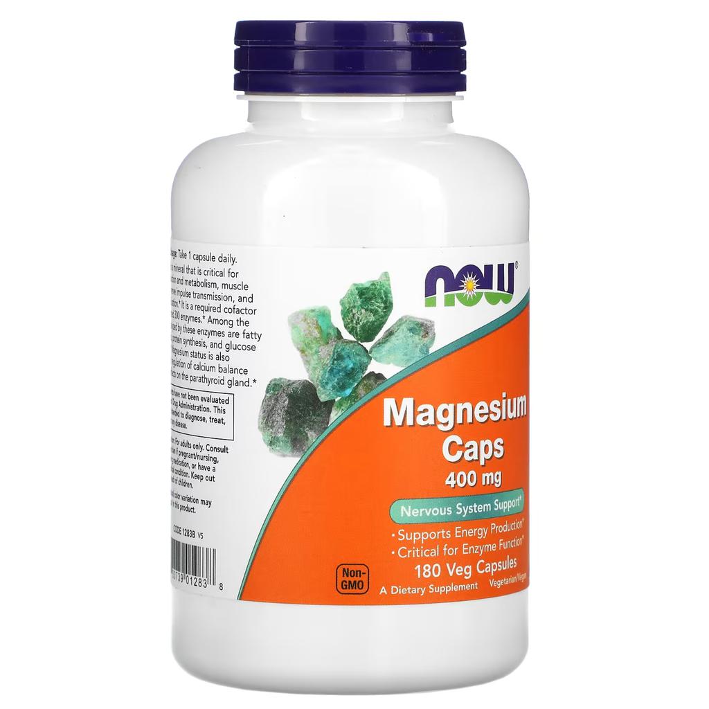 Now Magnesio 180 Cápsulas / 400 mg / 0.01 oz