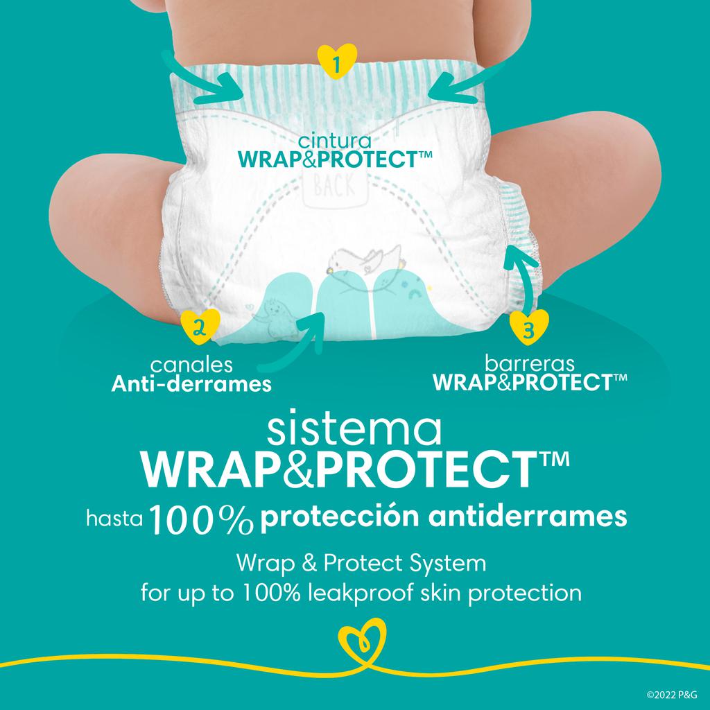 Pampers Pañales Swaddlers para Bebé Talla 2 / 144 Unidades