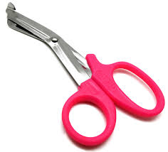 Tijeras  Paramédicas EMT fucsia  (de botón)