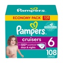 Pampers Pañales para Bebé Cruisers Talla 6 / 108 Unidades