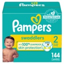 Pampers Pañales Swaddlers para Bebé Talla 2 / 144 Unidades