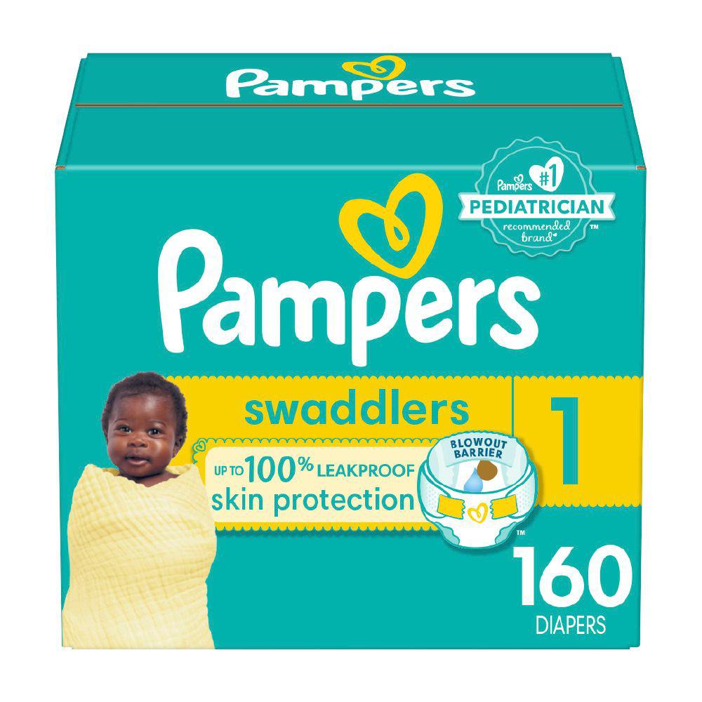 [476481] Pampers Pañales Swaddlers Hipoalergénicos para Bebes Talla 1 / 160 Unidades