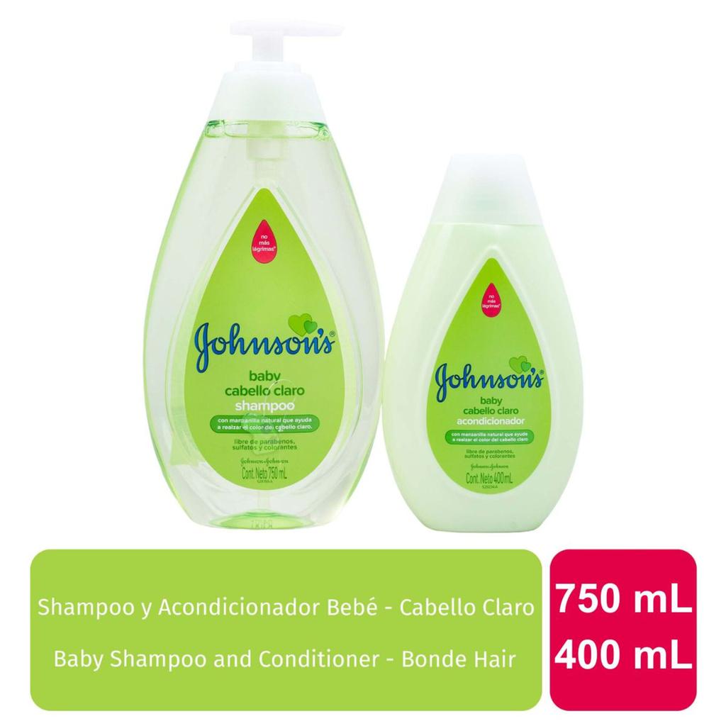 [408414] Johnson's Baby Champú 750 mL + Acondicionador 400 mL