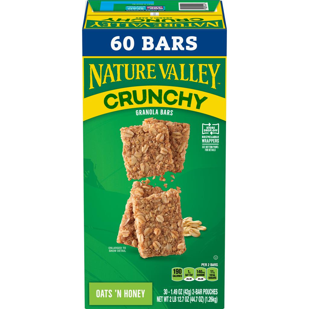 [223732] Nature Valley Barras Crujientes de Avena y Miel 100% Natural 30 Unidades / 42 g