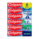 Colgate Triple Acción Crema Dental con Fórmula Anticaries 6 Unidades / 125 mL / 4.22 oz