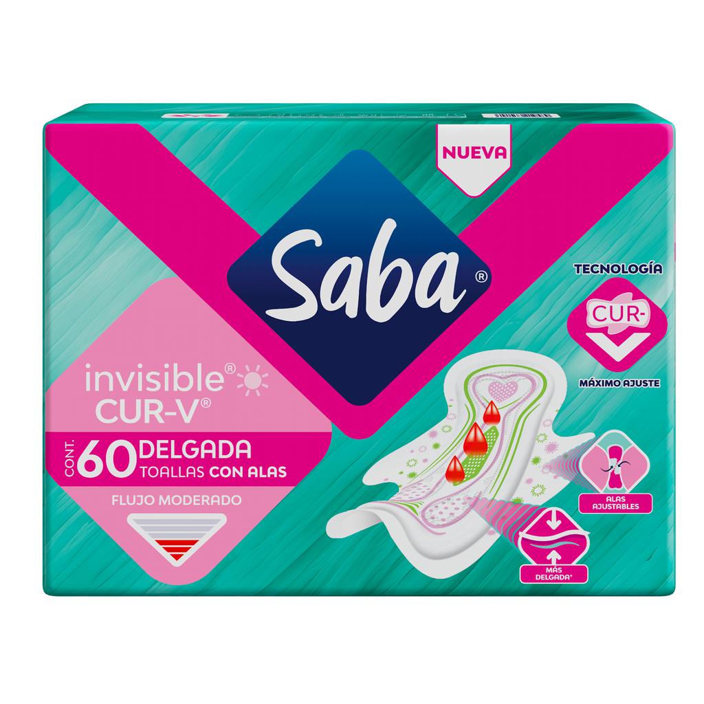 [591057] Saba Toallas Sanitarias Invisible CUR-V 60 Unidades