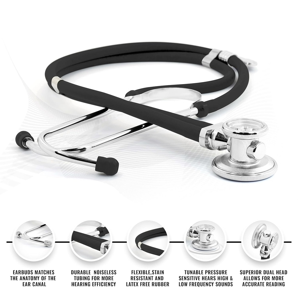 Estetoscopio AsaTechmed negro
