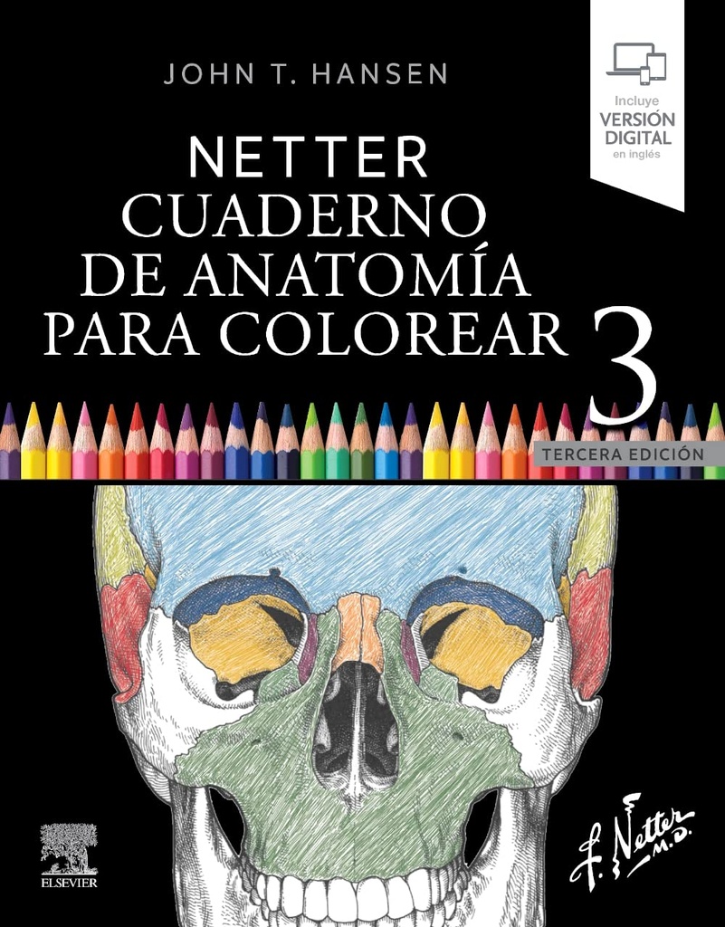 Netter Cuaderno de anatomía para colorear 3ra edicion espanol