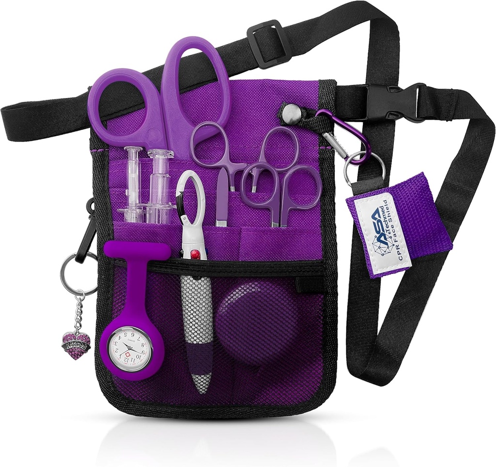 Estuche médico equipado Morado