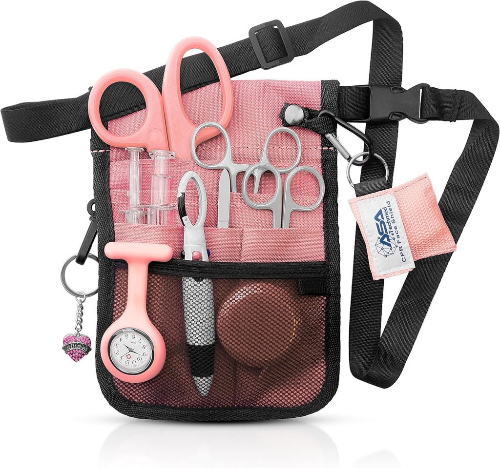 Estuche médico equipado rosado