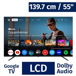 JVC 139.7 cm / 55" Pulgadas Televisor Sin Marco Smart Google 4K UHD HDR LT-55KM548