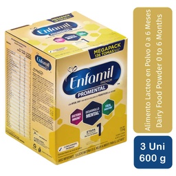 Enfamil Premium Promental Fórmula para Bebés en Polvo Etapa 1 / 3 Unidades / 600 g / 21.16 oz