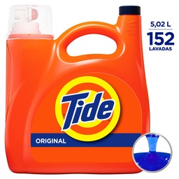 Tide Detergente Líquido Ultra Concentrado para Ropa con 10X Poder de Limpieza 5.02 L / 170 oz